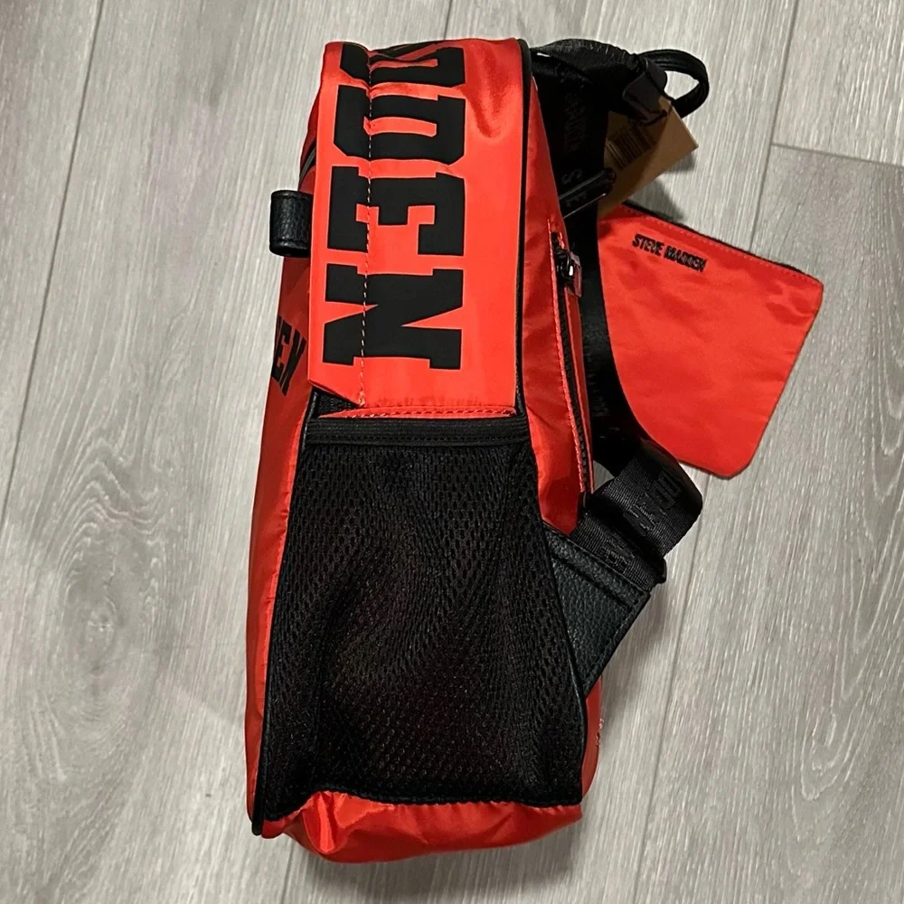 NWT. Steve Madden Red and Black BFresh Star Backpack